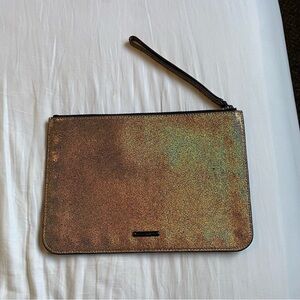 Rebecca Minkoff Holographic Studded Wristlet Clutch